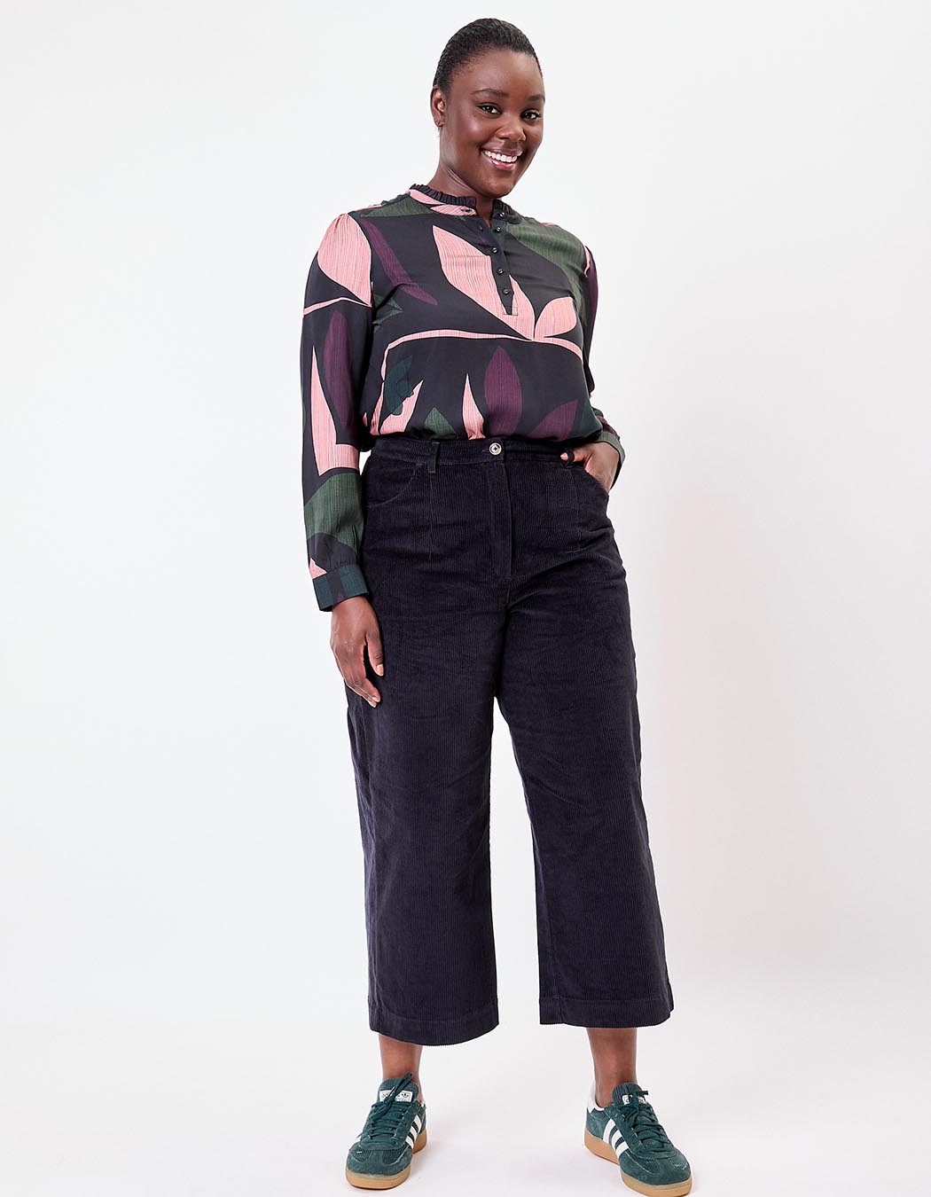 Pantalon velours large 7/8 imprimé La Fiancée