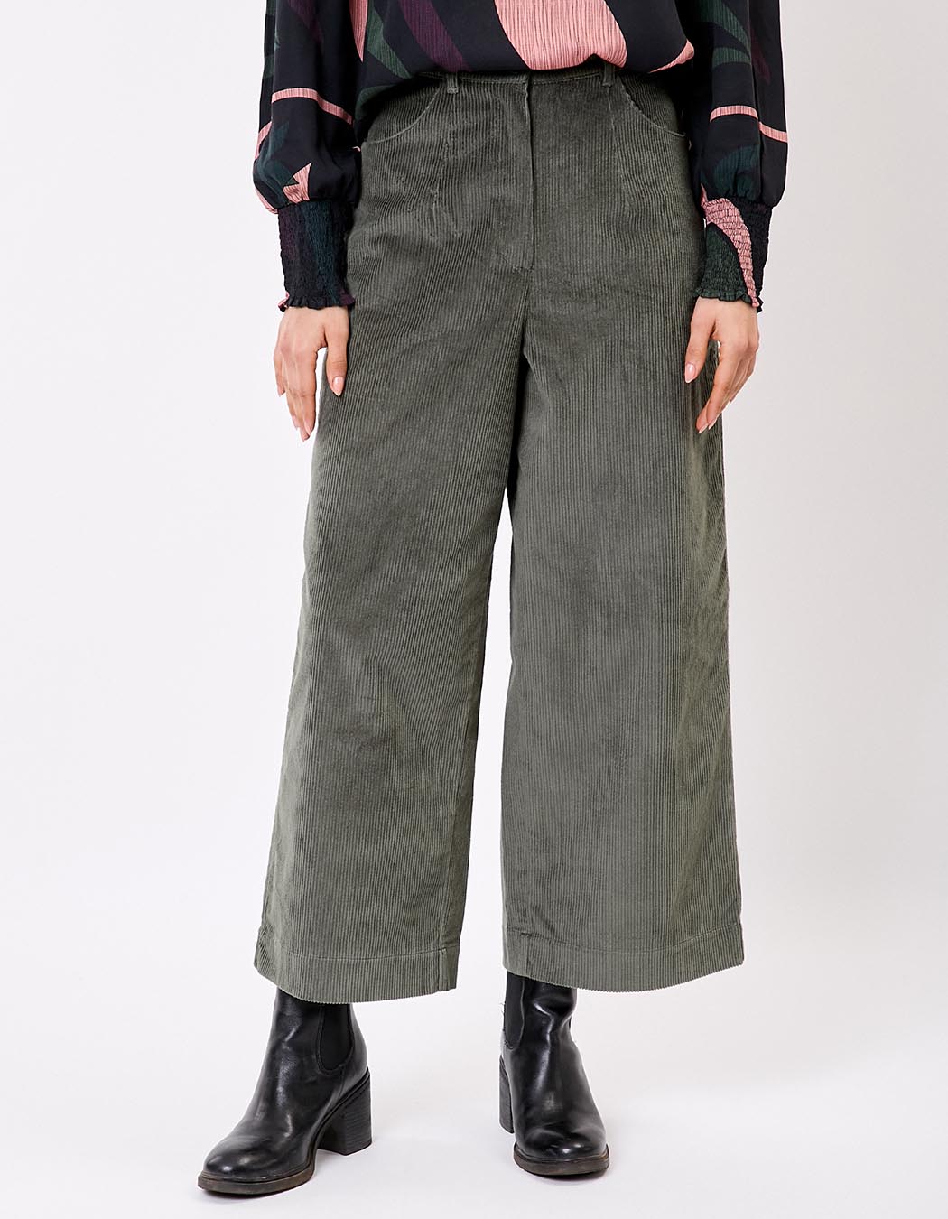 Pantalon velours large 7/8 imprimé La Fiancée