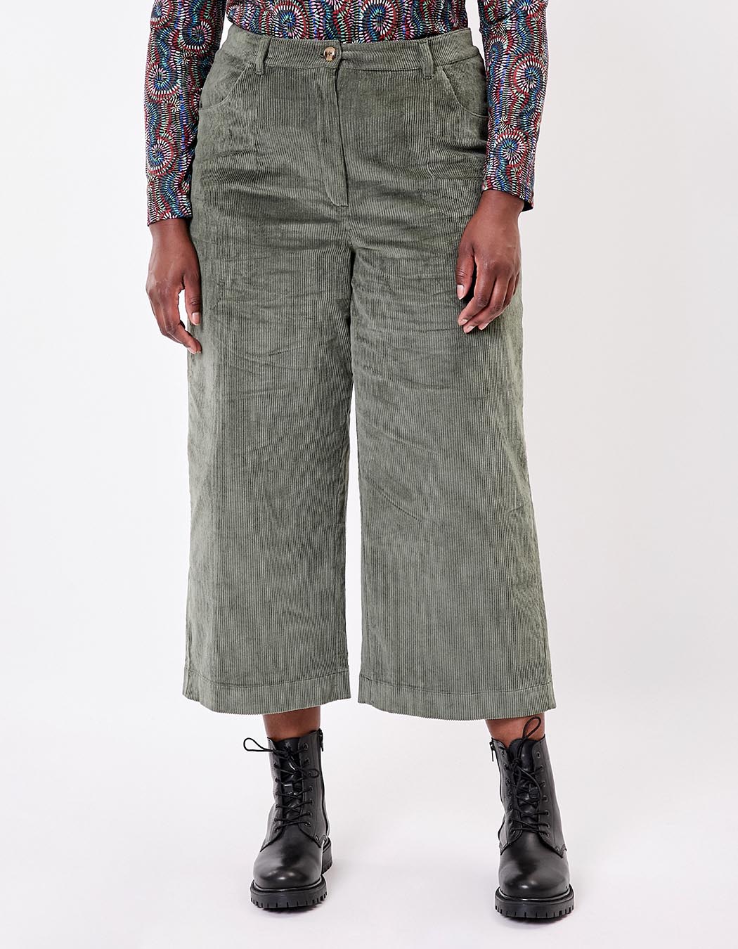 Pantalon velours large 7/8 imprimé La Fiancée