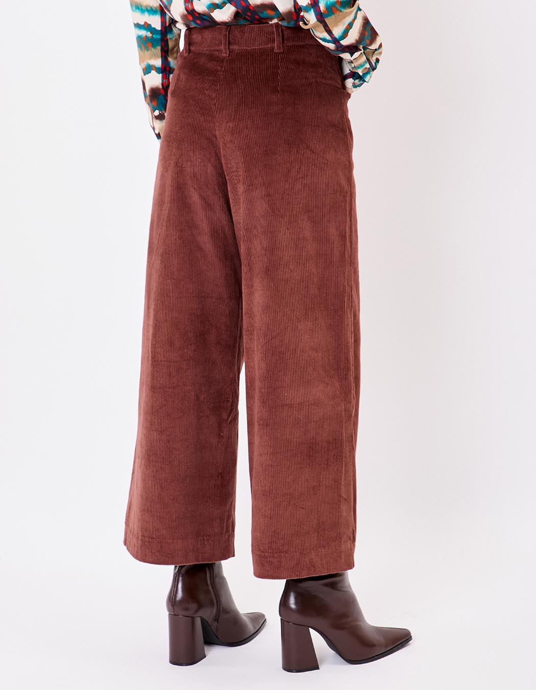 Pantalon velours large 7/8 imprimé La Fiancée