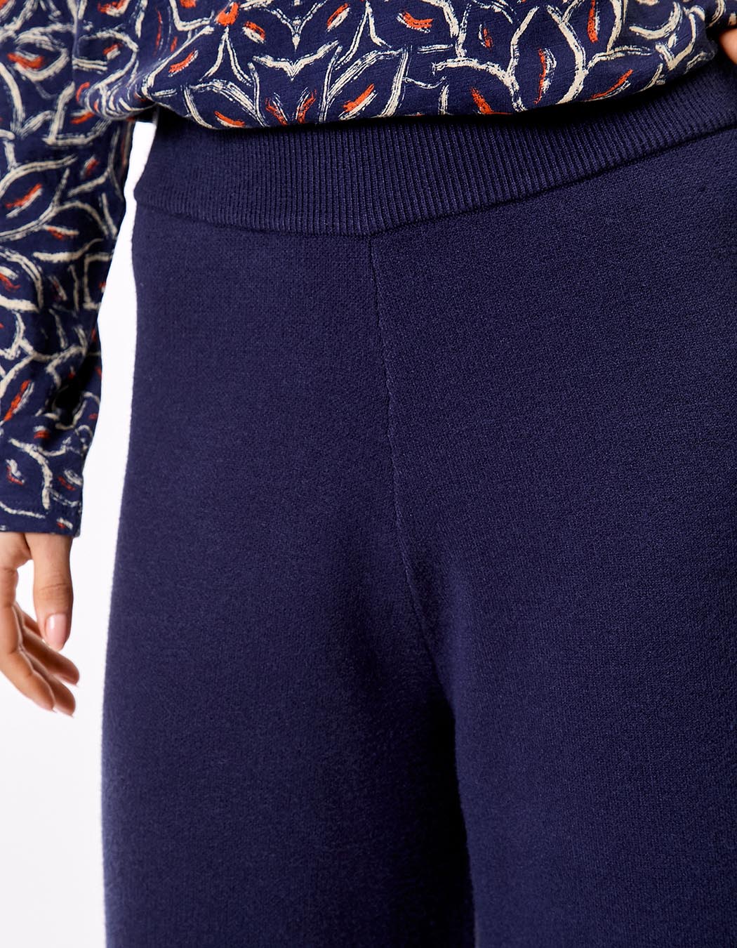 Pantalon maille large imprimé La Fiancée