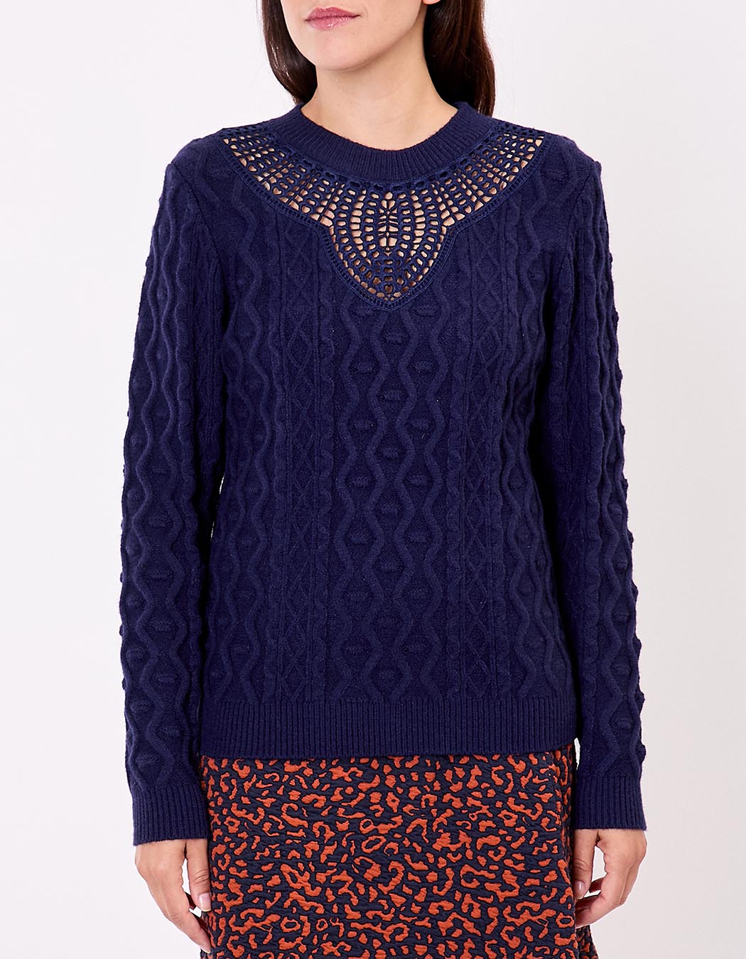 Pull maille brodée imprimé La Fiancée