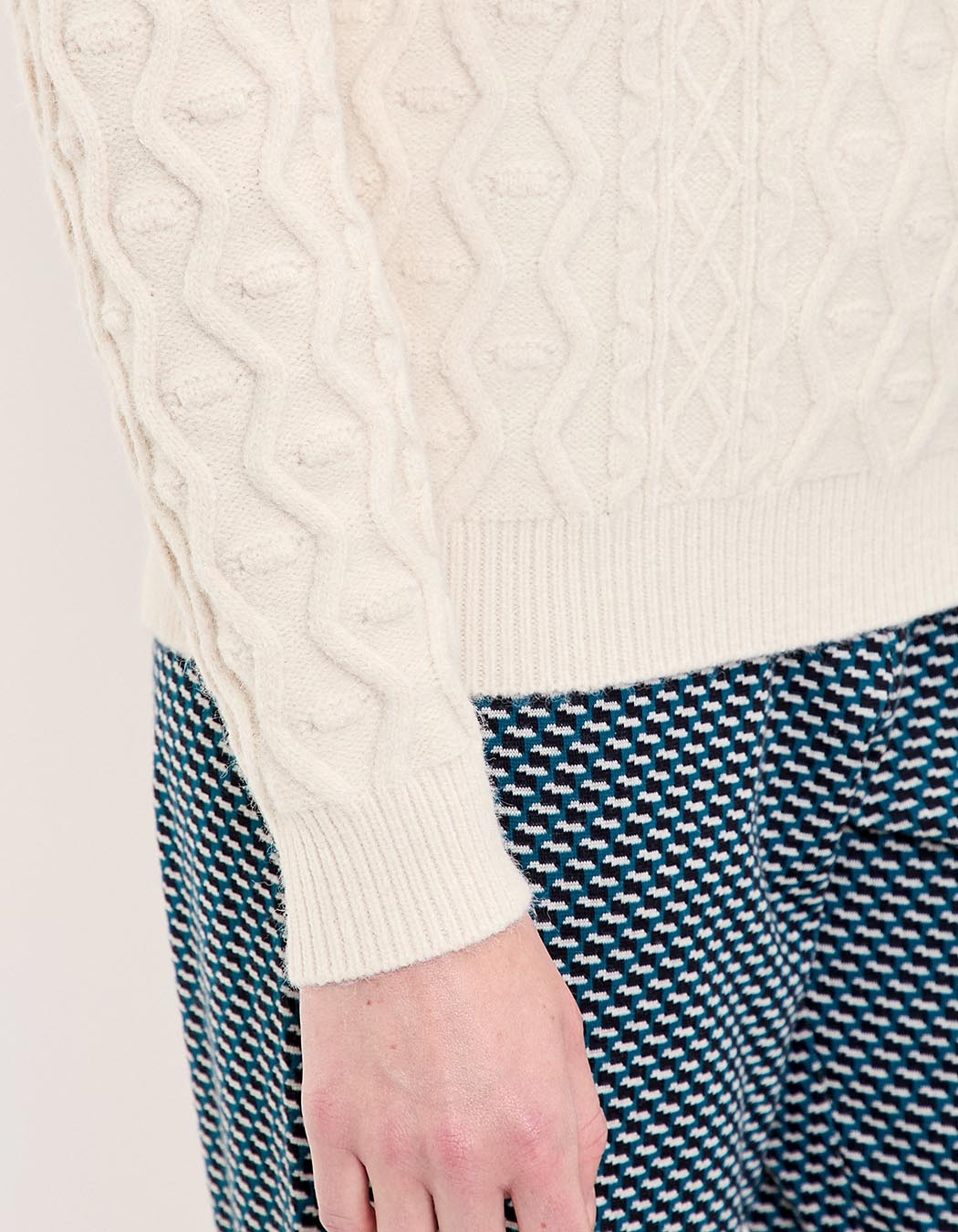 Pull maille brodée imprimé La Fiancée