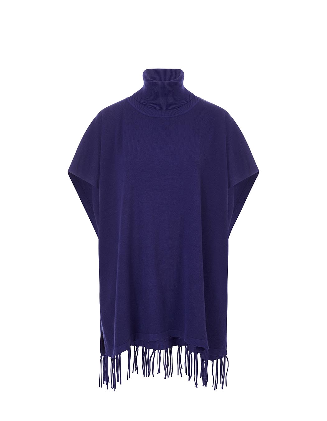 Poncho maille col roulé imprimé La Fiancée