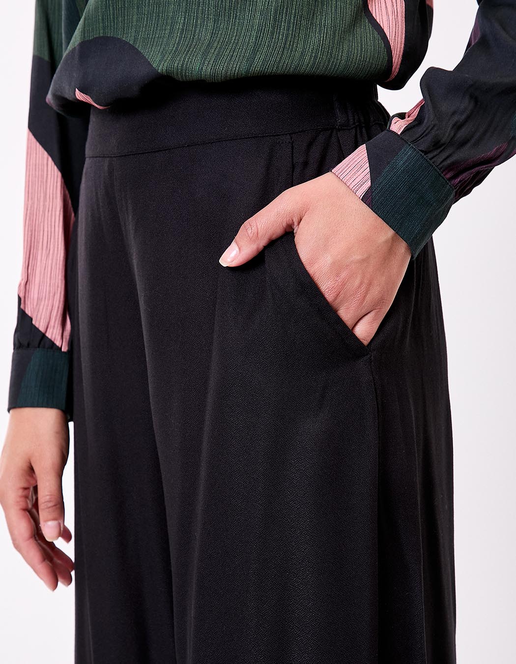 Pantalon large fluide imprimé La Fiancée