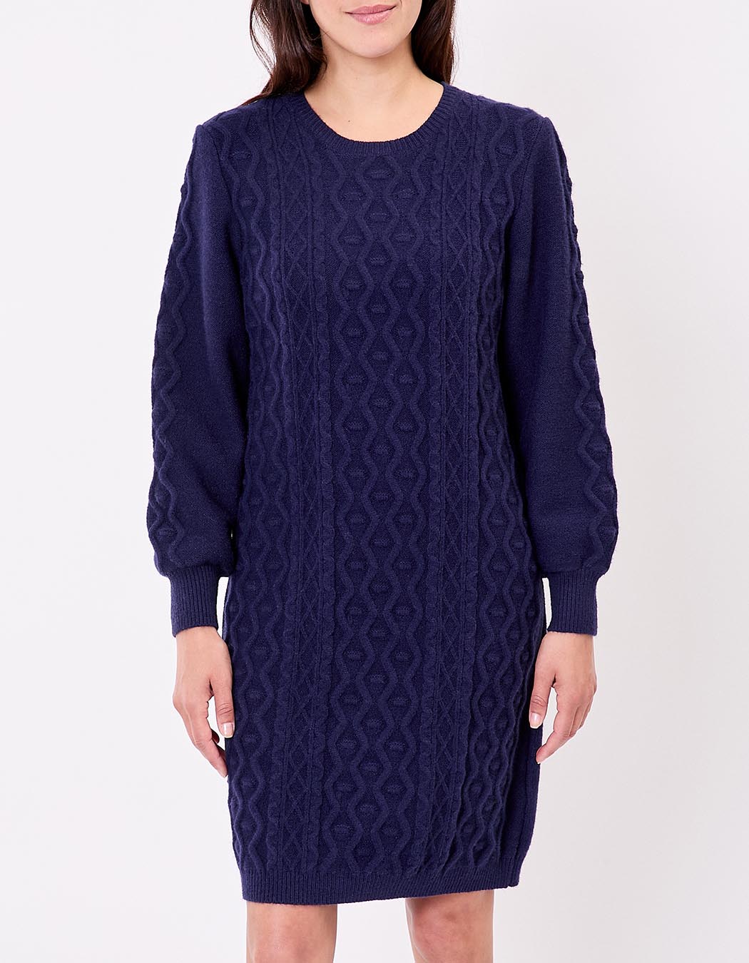 Robe pull maille fantaisie imprimé La Fiancée