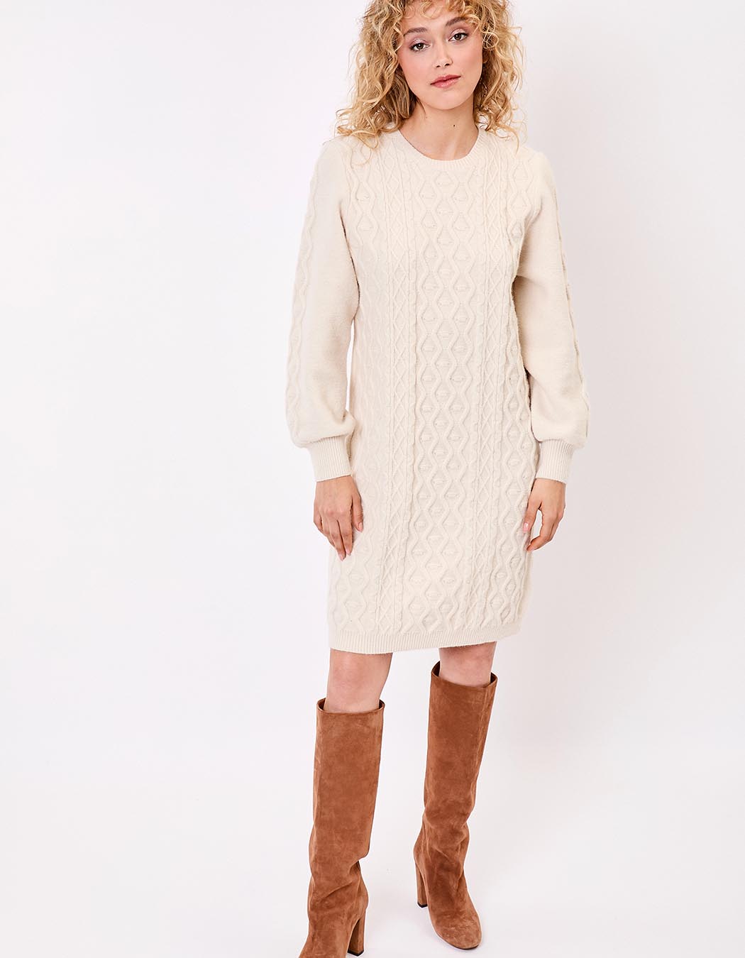 Robe pull maille fantaisie imprimé La Fiancée