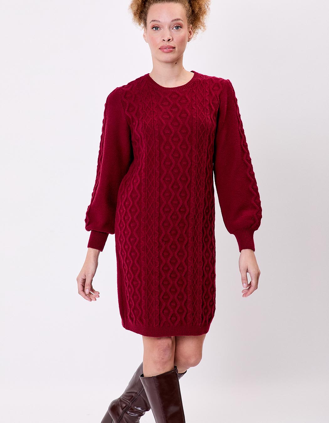 Robe pull maille fantaisie imprimé La Fiancée