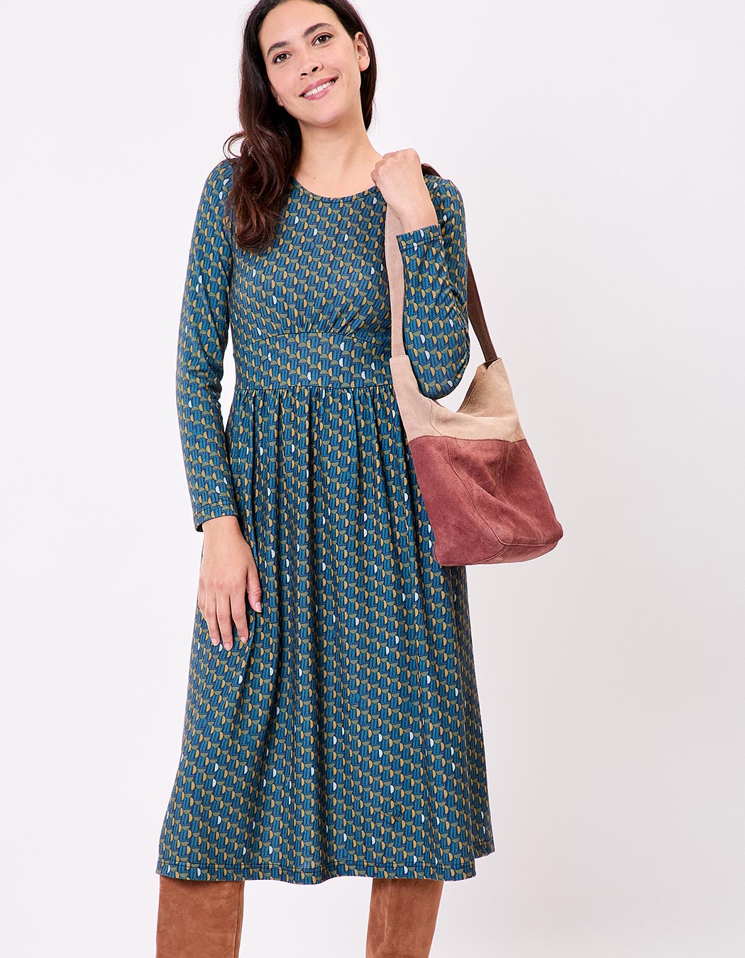 Robe midi maille imprimé La Fiancée