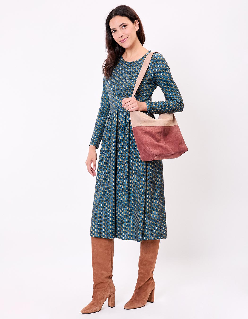 Robe midi maille imprimé La Fiancée