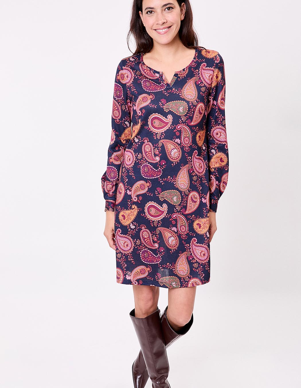 Robe maille fluide imprimé La Fiancée