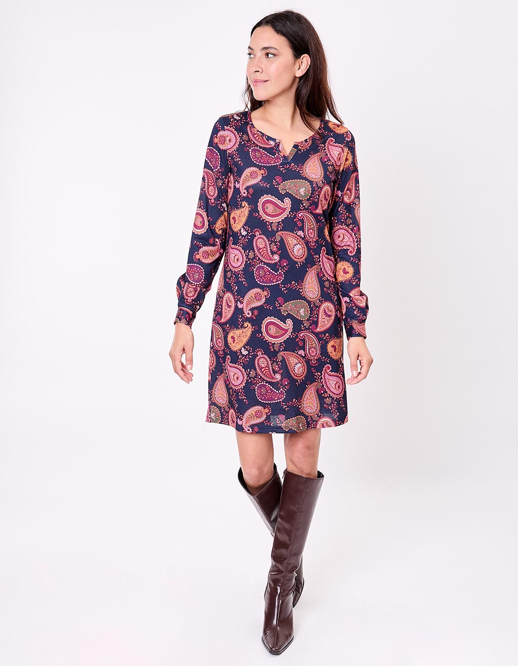 Robe maille fluide imprimé La Fiancée