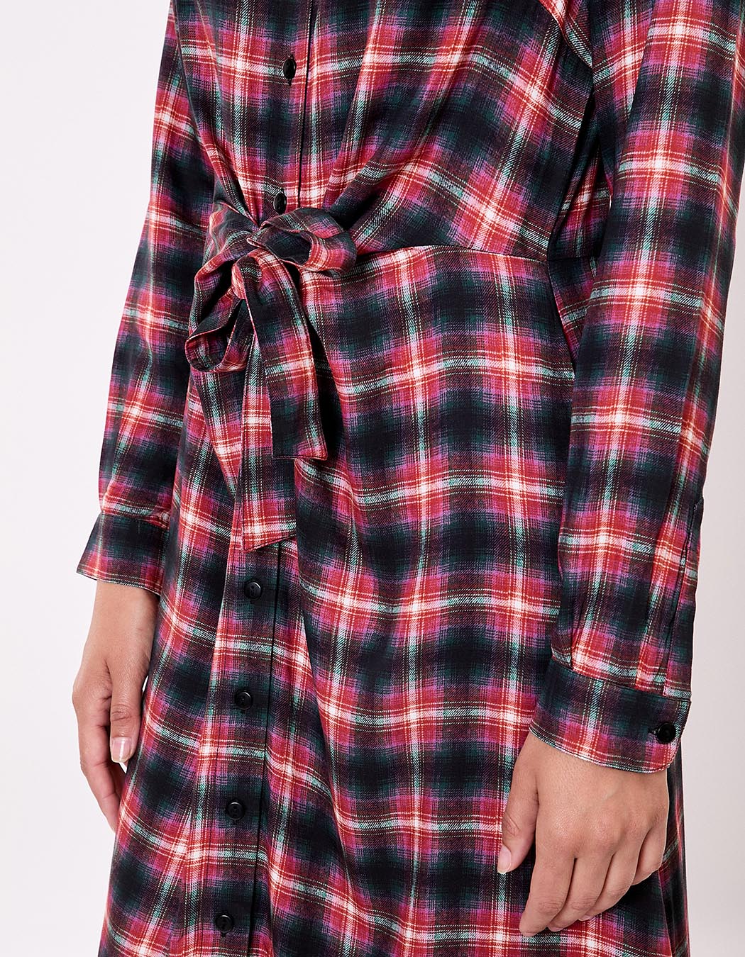 Robe chemise midi fluide à nouer imprimé La Fiancée