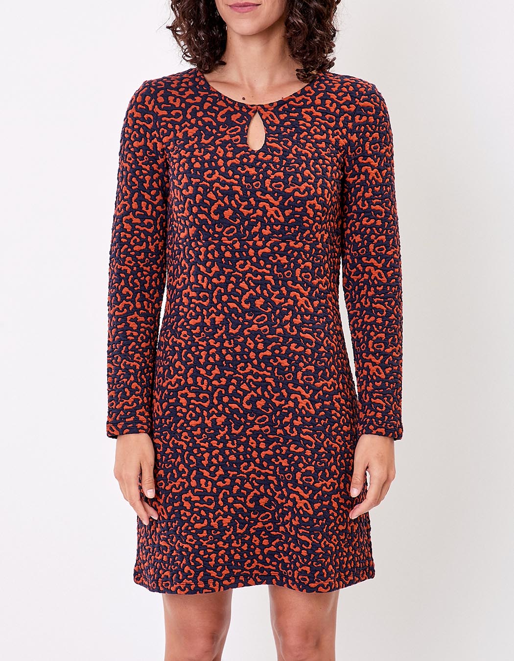 Robe maille jacquard ajustée imprimé La Fiancée