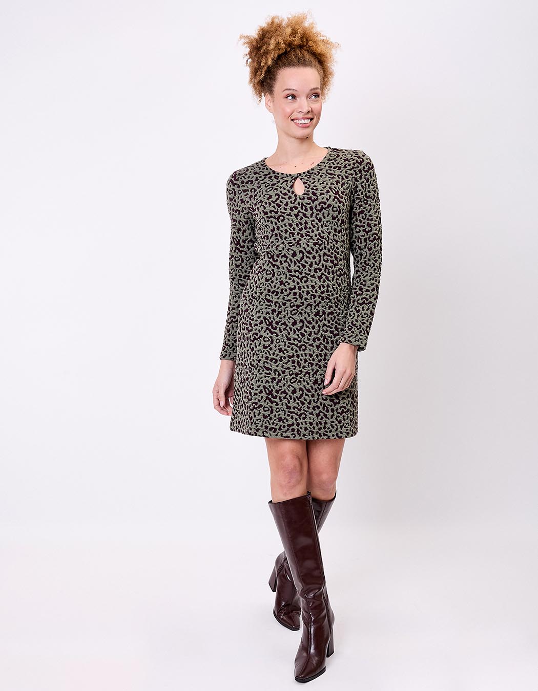 Robe maille jacquard ajustée imprimé La Fiancée