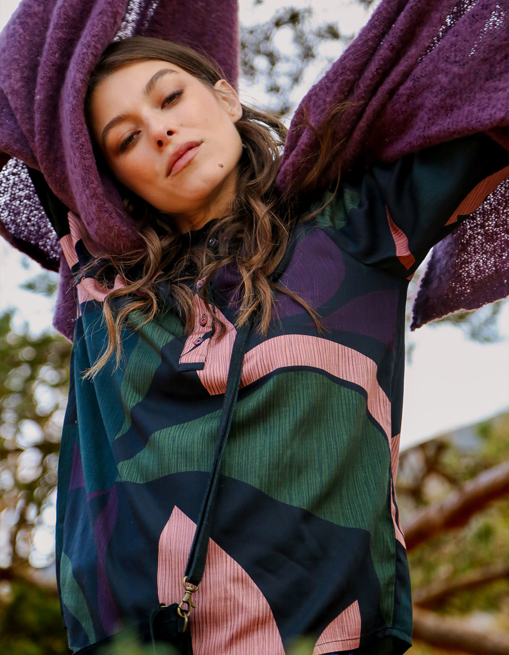 Blouse fluide volants imprimé La Fiancée