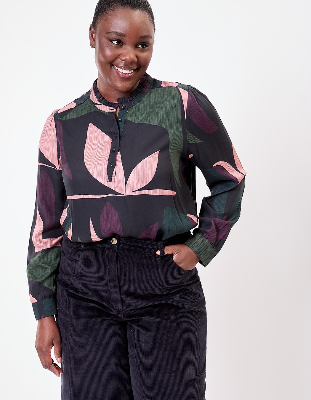Blouse fluide volants imprimé La Fiancée