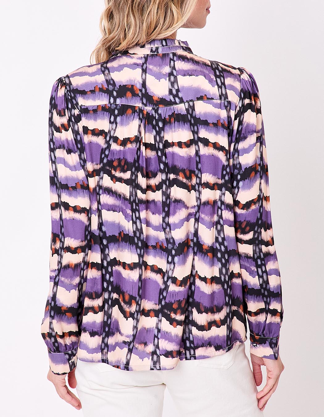 Blouse fluide volants imprimé La Fiancée