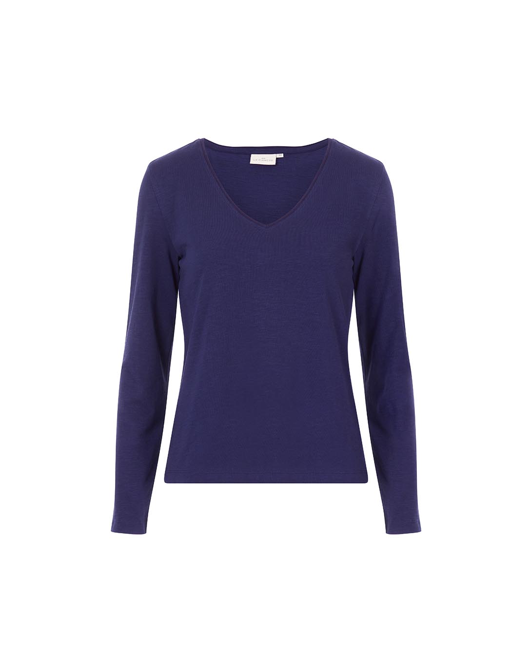 T-shirt uni coton bio col v imprimé La Fiancée