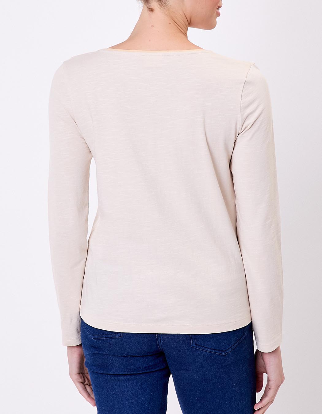 T-shirt uni coton bio col v imprimé La Fiancée