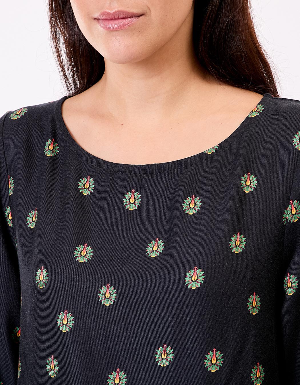 Top fluide esprit sweat imprimé La Fiancée