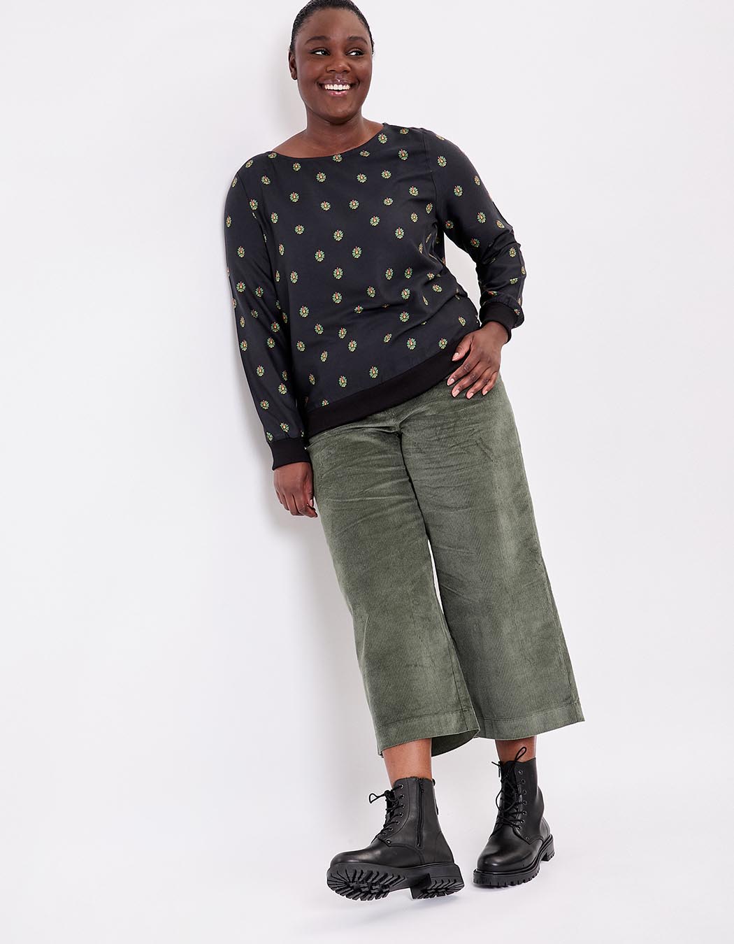 Top fluide esprit sweat imprimé La Fiancée