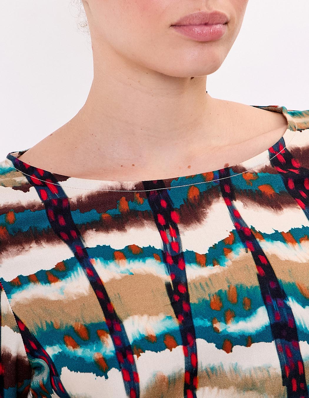 Top fluide esprit sweat imprimé La Fiancée