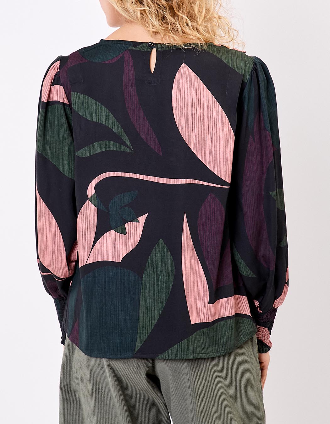 Blouse fluide satinée imprimé La Fiancée