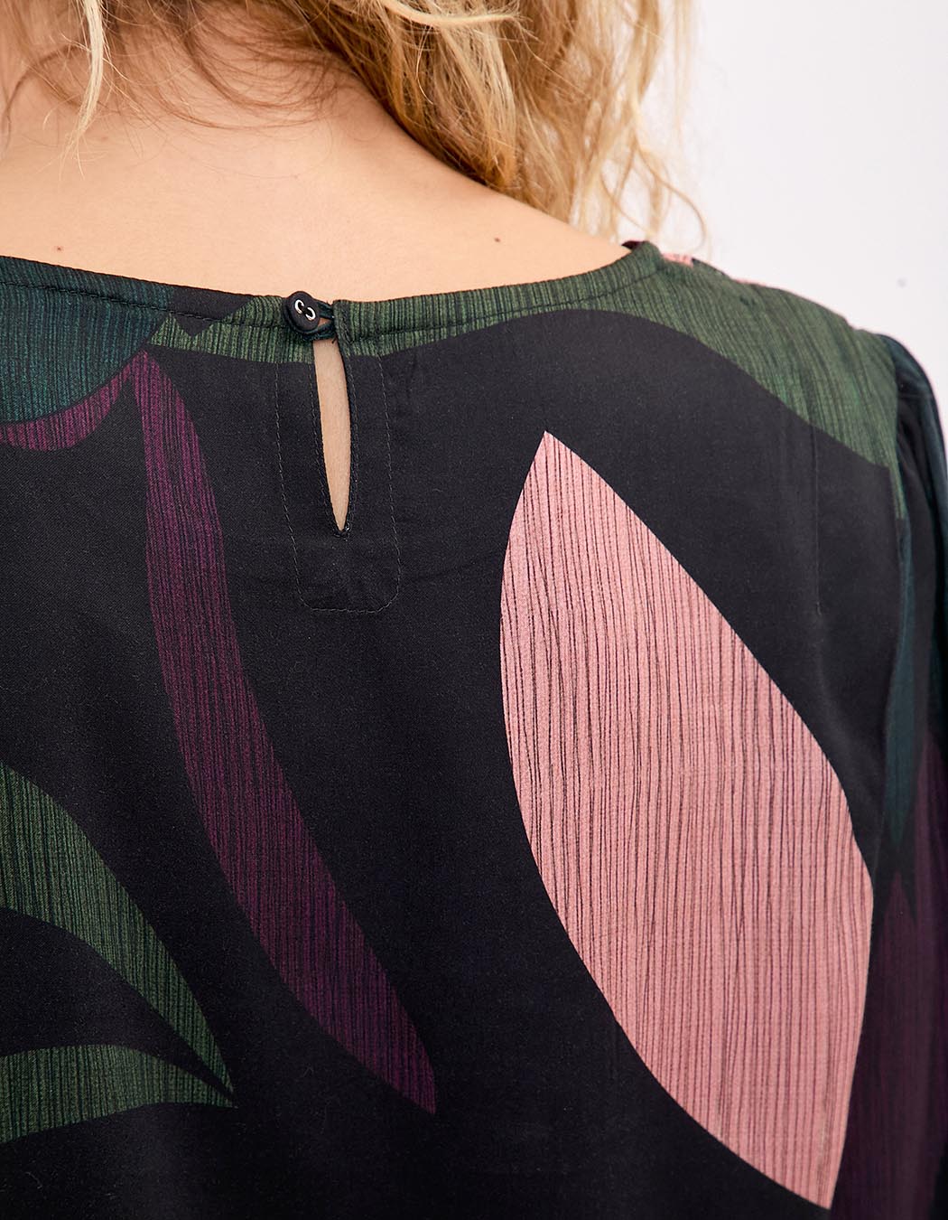 Blouse fluide satinée imprimé La Fiancée