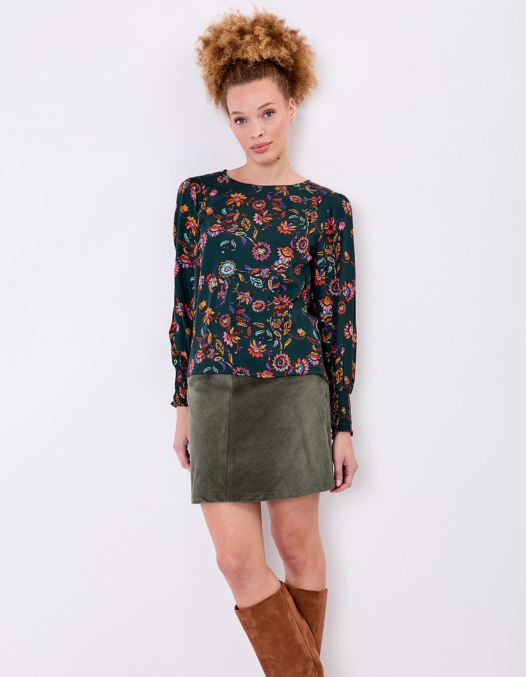 Blouse fluide satinée imprimé La Fiancée