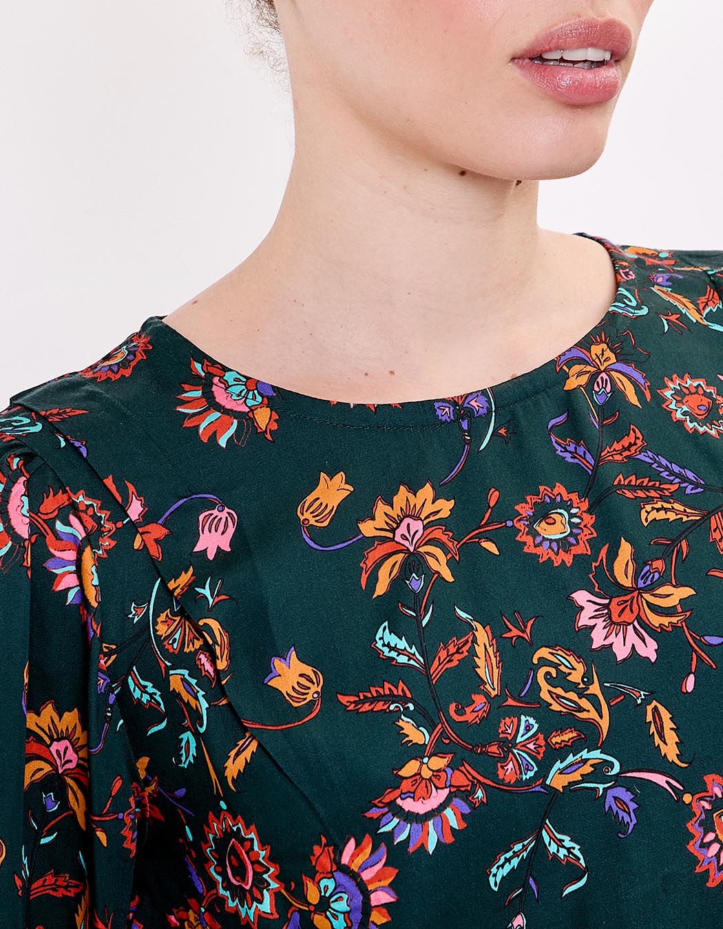 Blouse fluide satinée imprimé La Fiancée