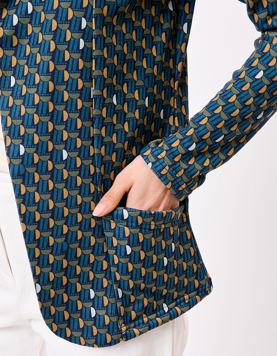 Veste souple maille bio imprimé La Fiancée