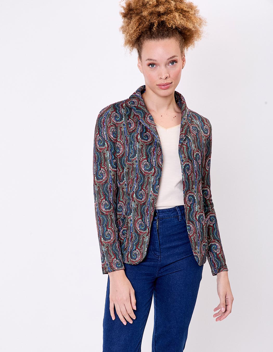 Veste souple maille bio imprimé La Fiancée