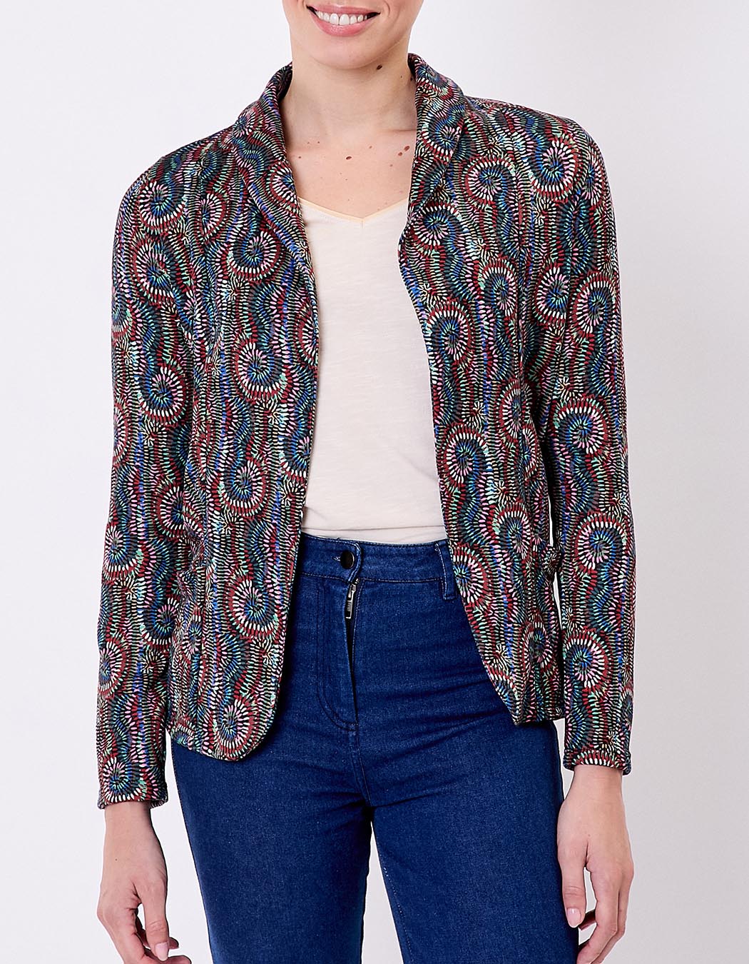 Veste souple maille bio imprimé La Fiancée