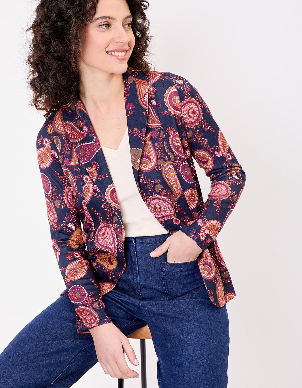 Veste souple maille bio imprimé La Fiancée