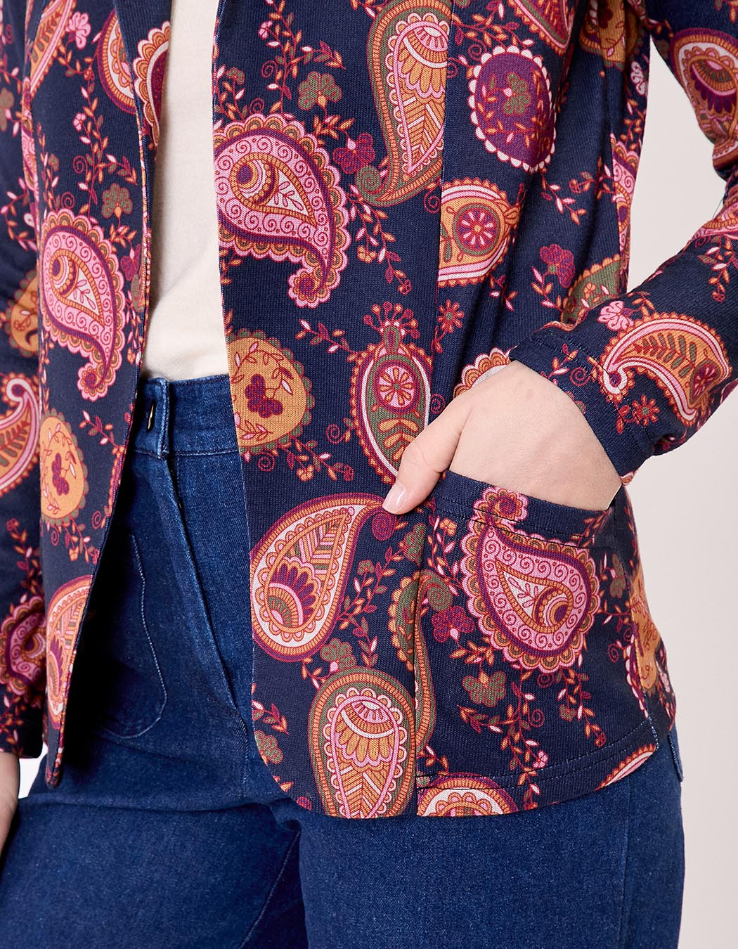 Veste souple maille bio imprimé La Fiancée