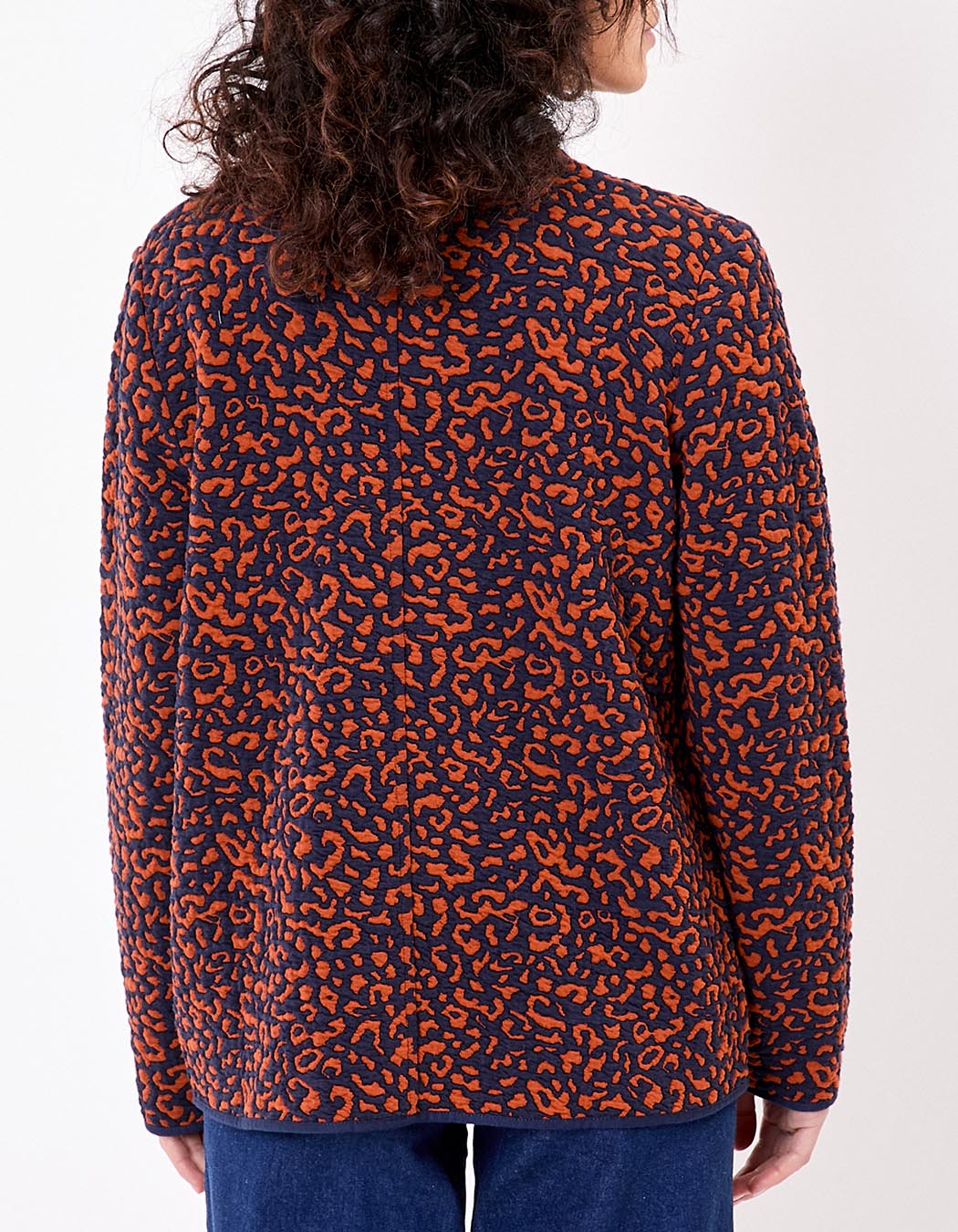 Veste souple maille jacquard imprimé La Fiancée