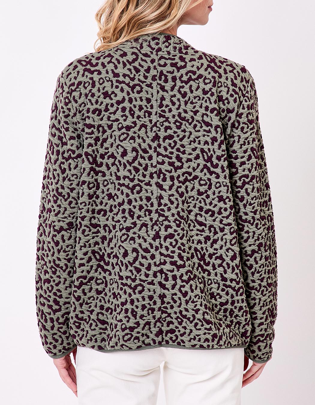 Veste souple maille jacquard imprimé La Fiancée