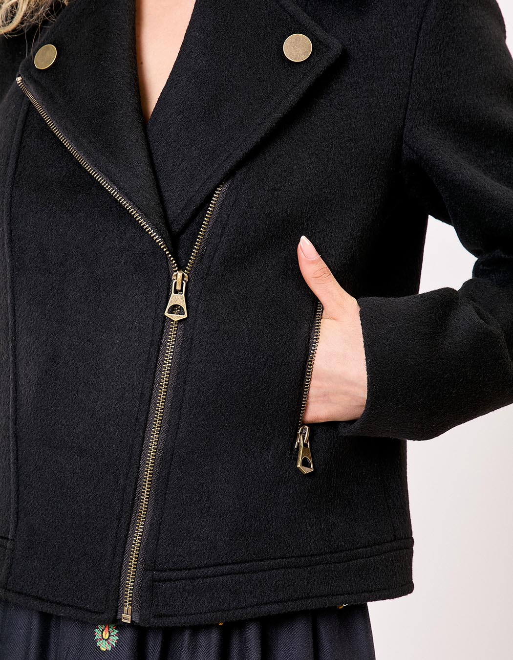 Veste courte en lainage imprimé La Fiancée