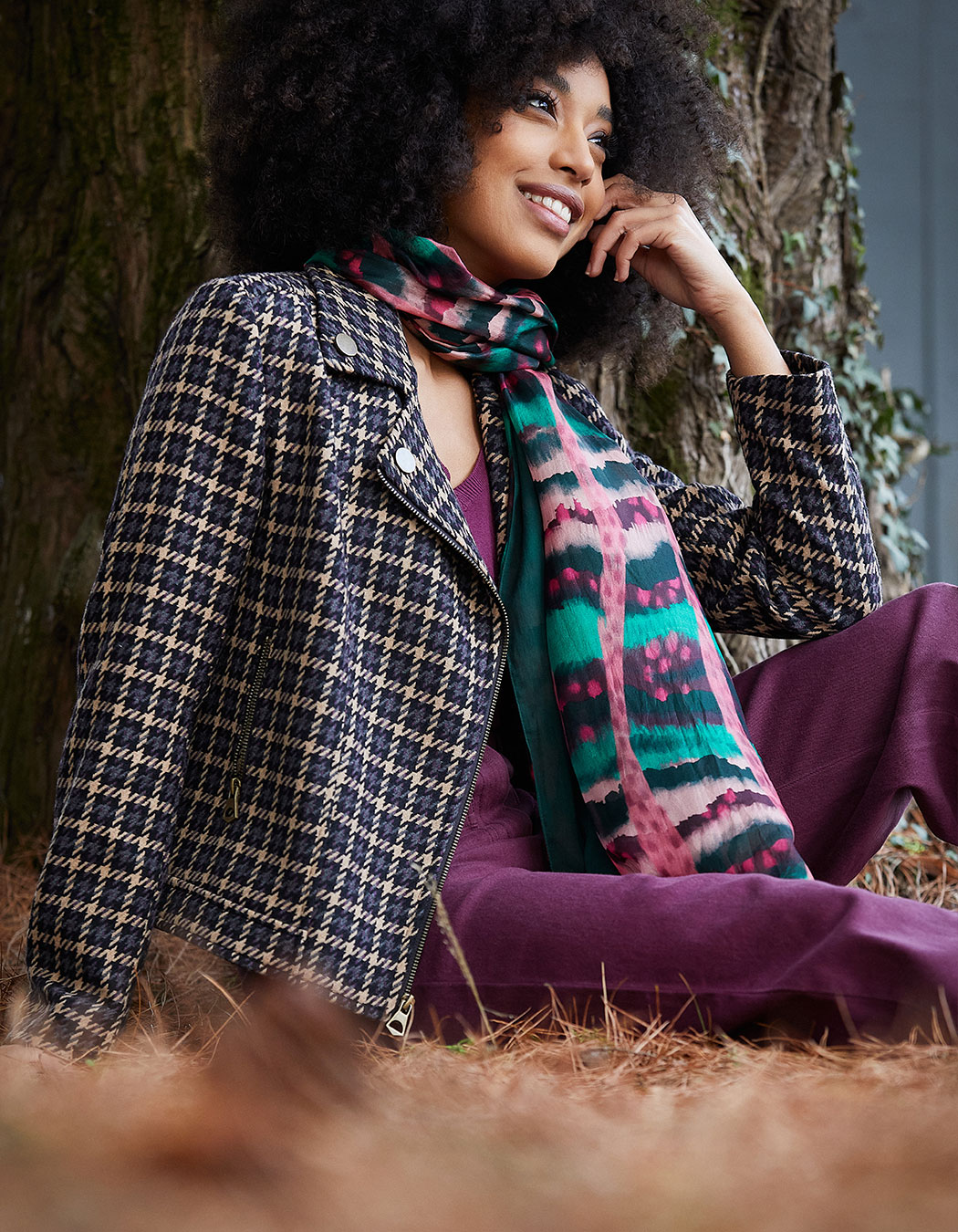 Veste courte en lainage imprimé La Fiancée