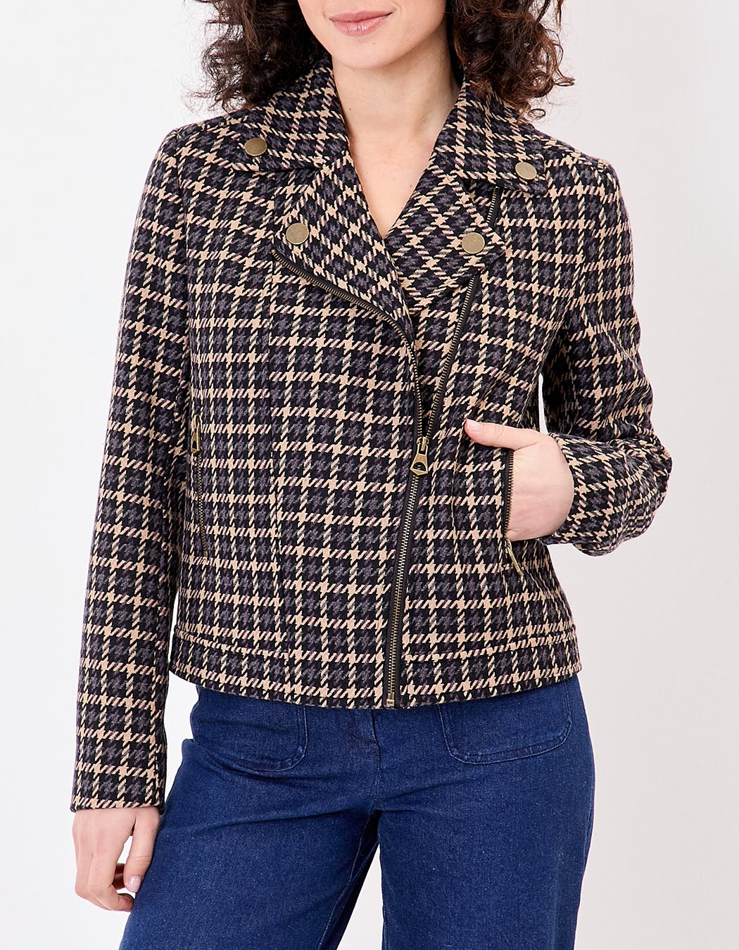 Veste courte en lainage imprimé La Fiancée