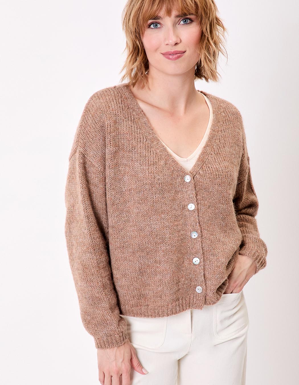 Gilet court femme uni imprimé La Fiancée