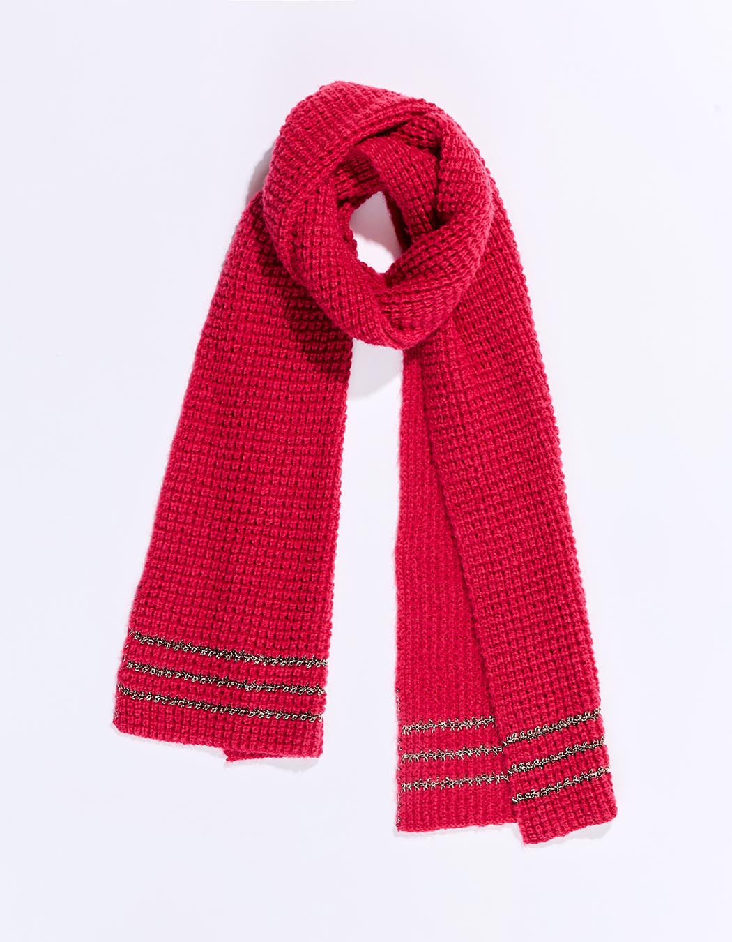 Écharpe maille chaude lurex imprimé Princesse Nomade
