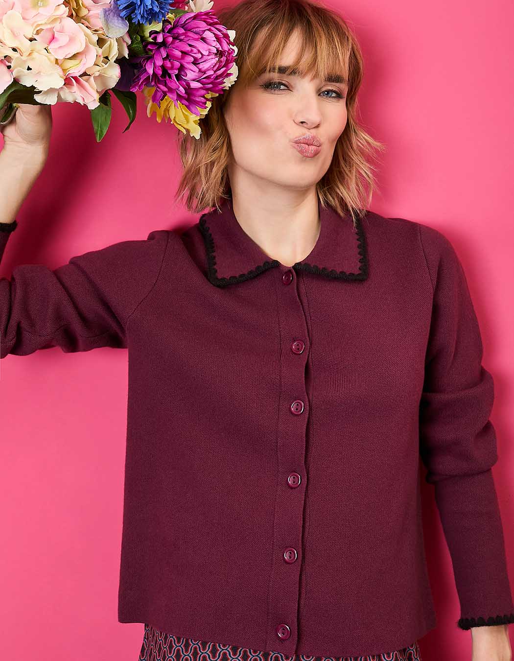 Veste gilet en coton épais uni imprimé Princesse Nomade