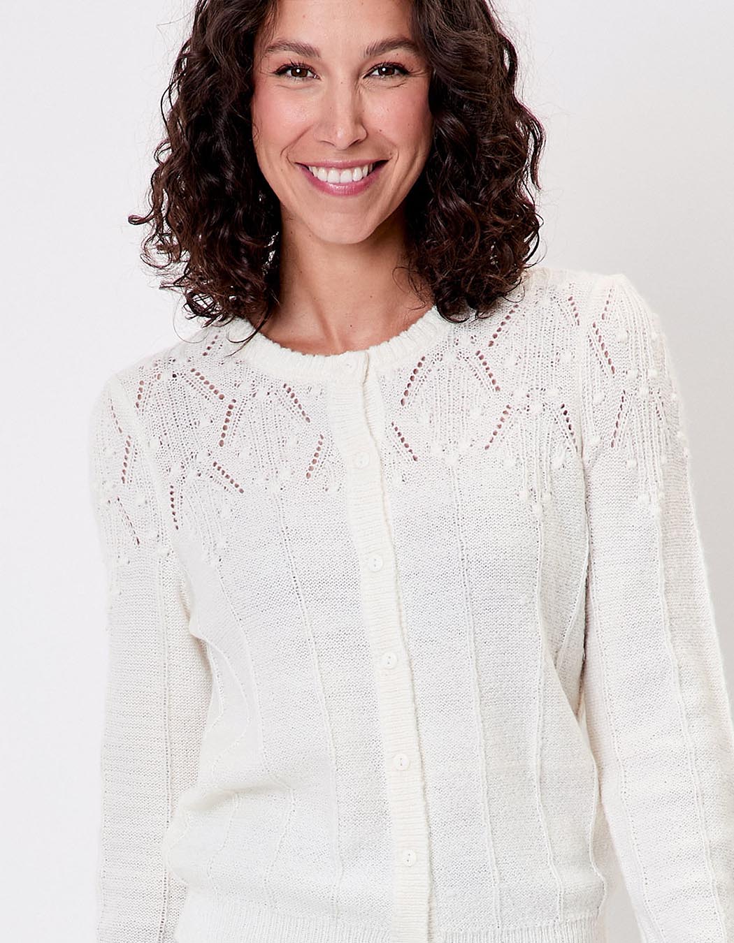 Gilet maille douce col rond imprimé Princesse Nomade
