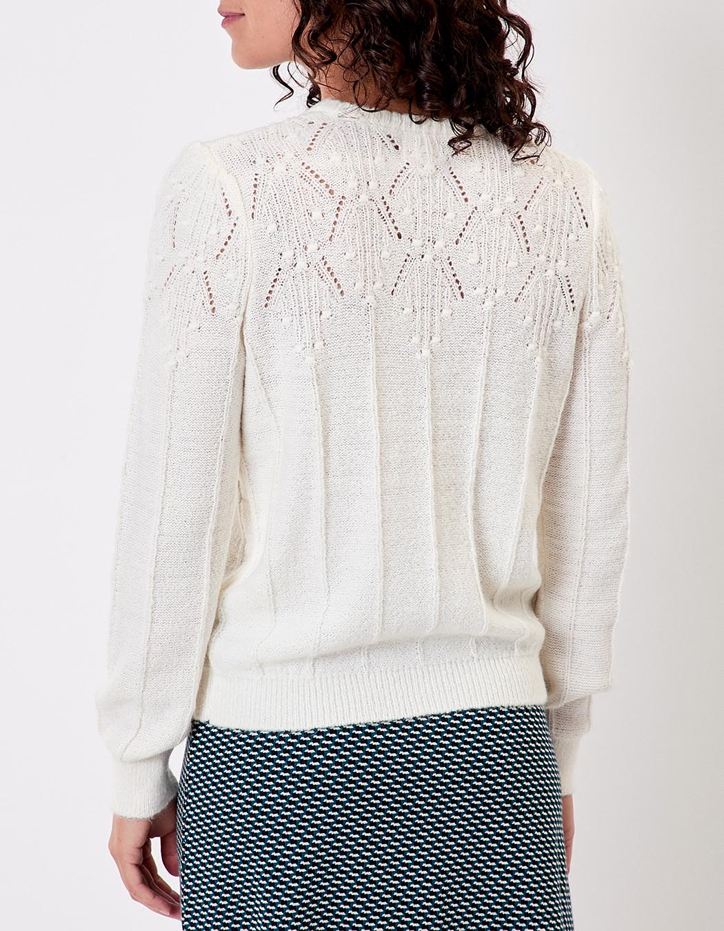 Gilet maille douce col rond imprimé Princesse Nomade