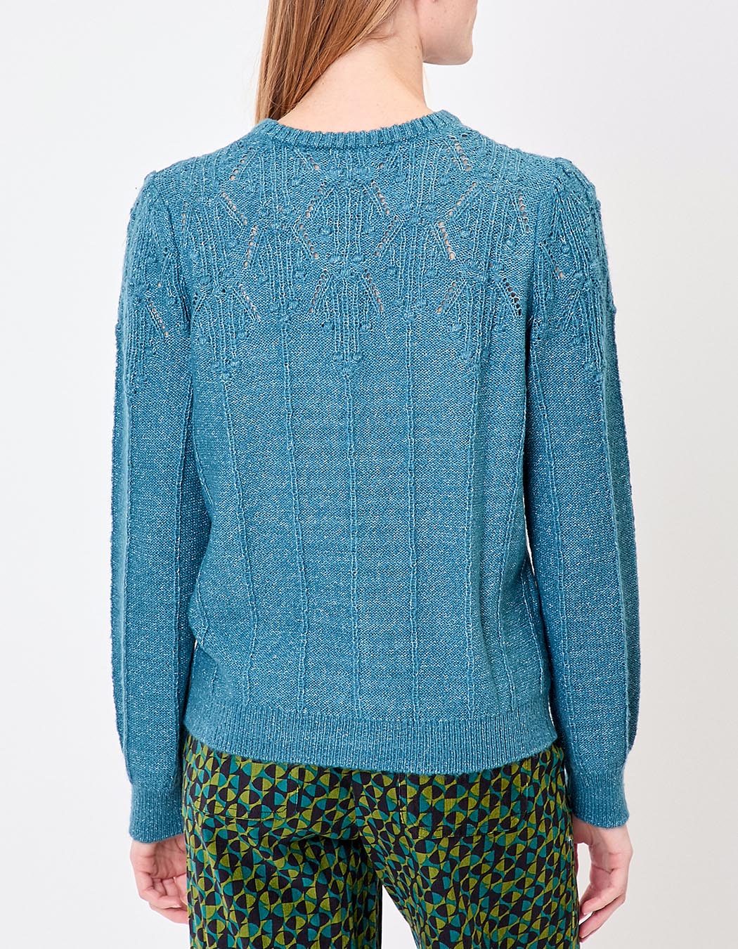 Gilet maille douce col rond imprimé Princesse Nomade