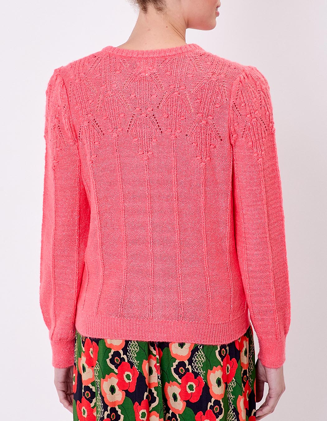Gilet maille douce col rond imprimé Princesse Nomade