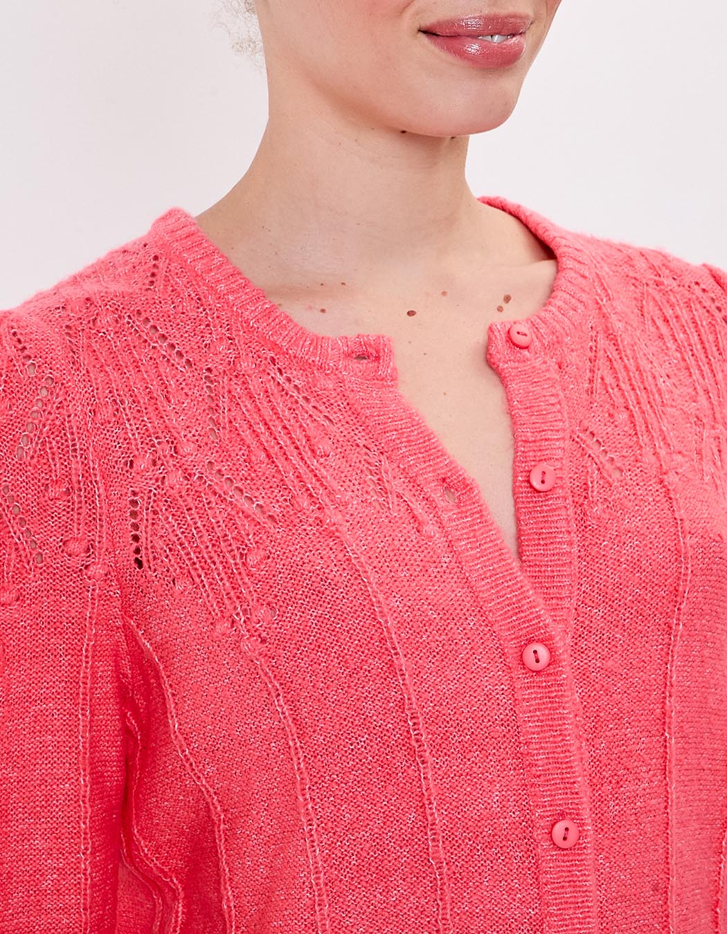 Gilet maille douce col rond imprimé Princesse Nomade