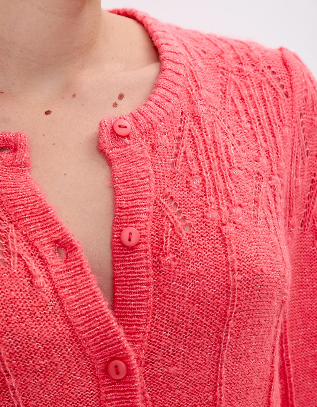 Gilet maille douce col rond imprimé Princesse Nomade